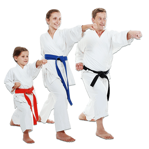 Martial Arts Lessons for Families in Broomfield CO - Man and Daughters Family Punching Together